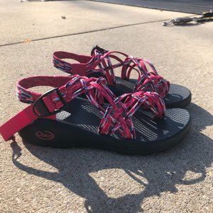 CHACOS- pink triple strap